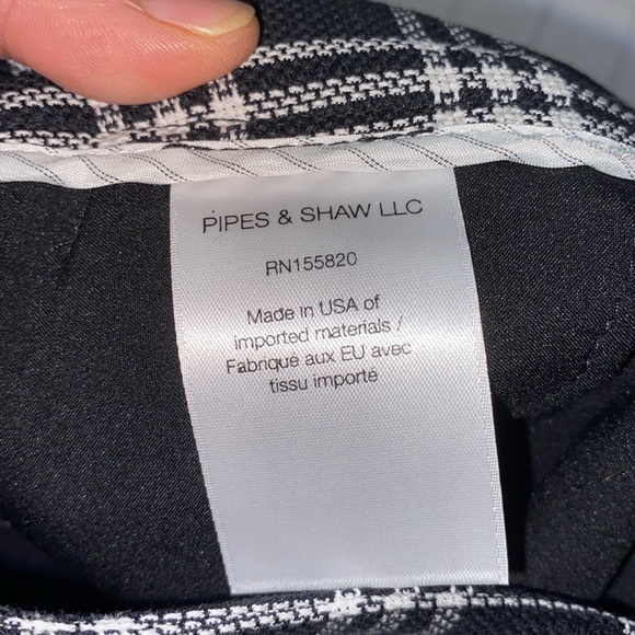 VERONICA BEARD Saira Check Culotte Shorts In Black White Black, size 2 - Picture 13 of 14